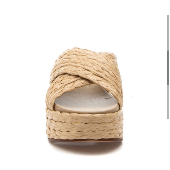 NWT J/SLIDES QUIVER Natural Raffia Sandal - Picture 4 of 15